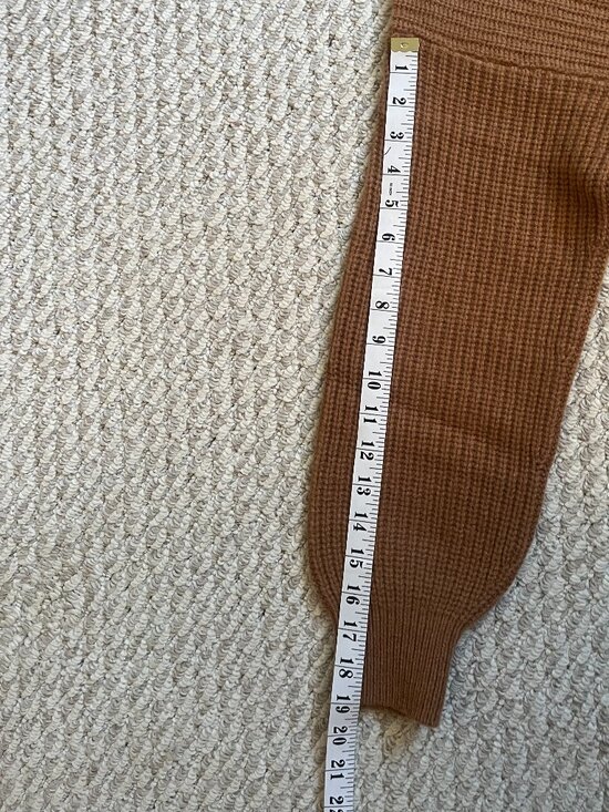 NWT EVERLANE The Half-Zip Sweater in Luxe Merino — S • Deep Camel - Picture 7 of 10